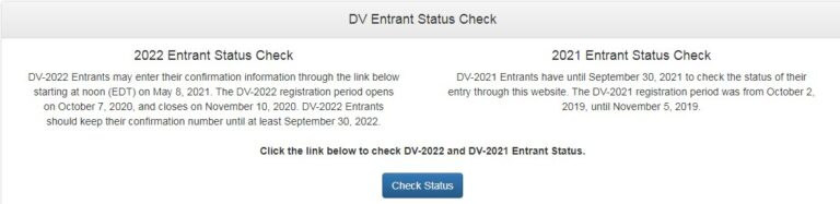DV Lottery 2022 results announced Entrant Status Check
