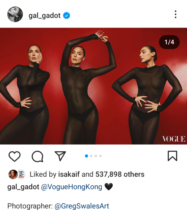 Gal Gadot's Vogue photo leaves fans zooming in